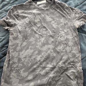 Abercrombie & Fitch Light Grey Floral Crewneck Tee